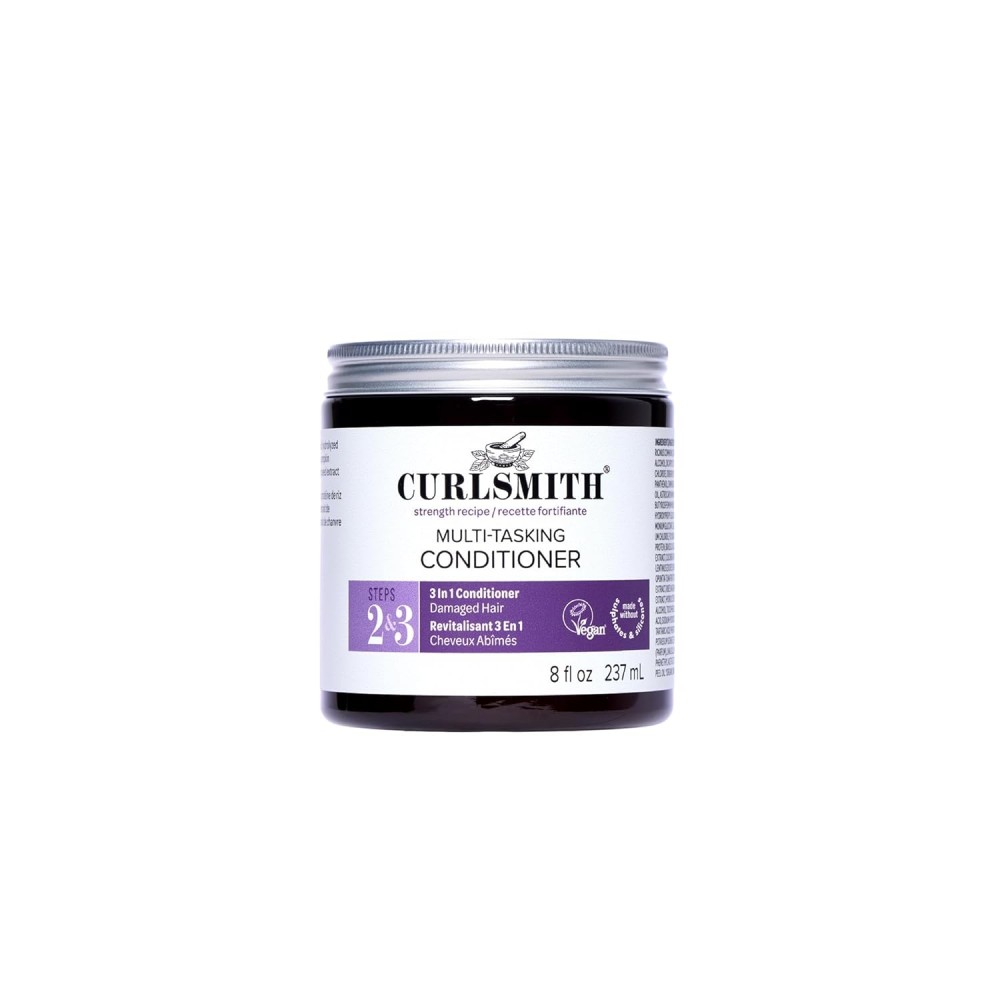 Balsam 3 în 1 Curlsmith Multi-Tasking Conditioner, cu proteine pentru păr deteriorat, hidratare și reparare, 237 ml, livrare maxim 7-8 zile