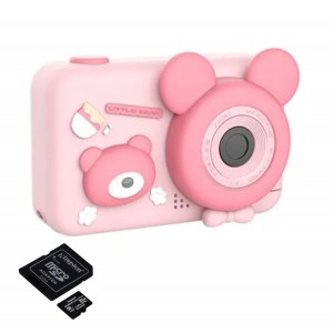 Camera foto digitala pentru copii, THD D32, rezolutie foto 8 megapixeli, card microSD 32GB, video 720p, roz