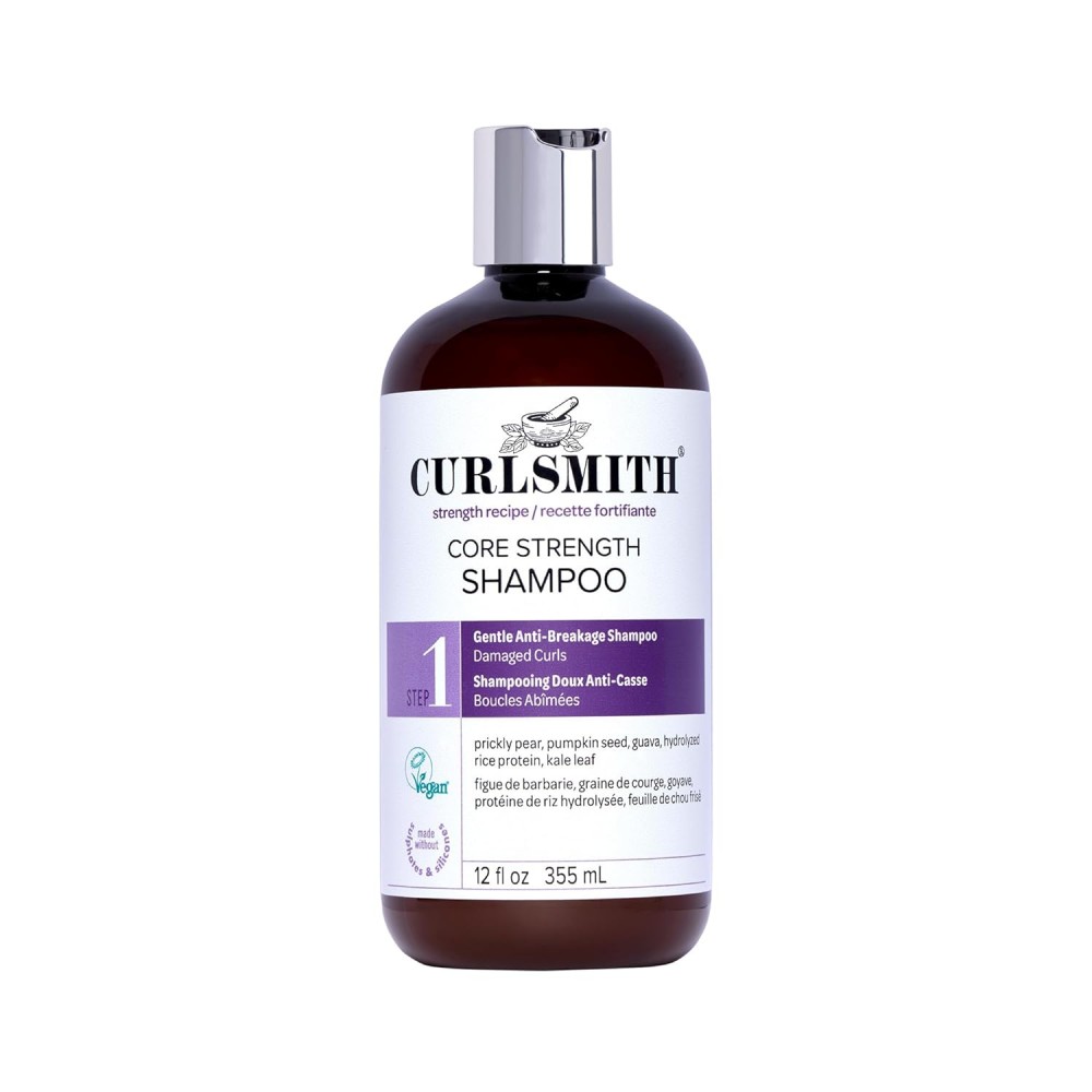 Șampon Curlsmith Core Strength, cu proteine, pentru utilizare frecventă, îngrijire delicată și fortifiere păr creț și ondulat, 355 ml