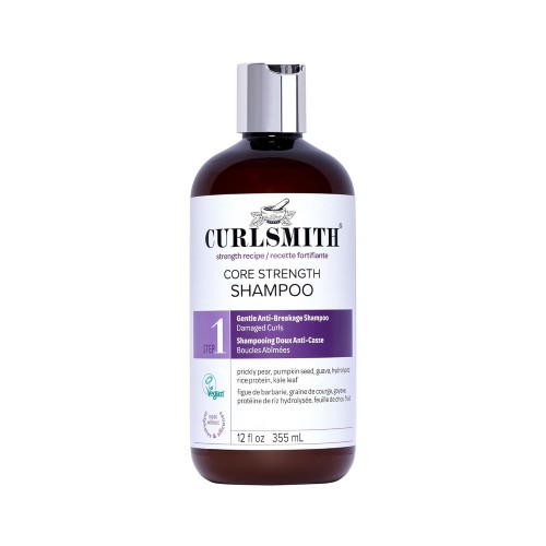 Șampon Curlsmith Core Strength, cu proteine, pentru utilizare frecventă, îngrijire delicată și fortifiere păr creț și ondulat, 355 ml