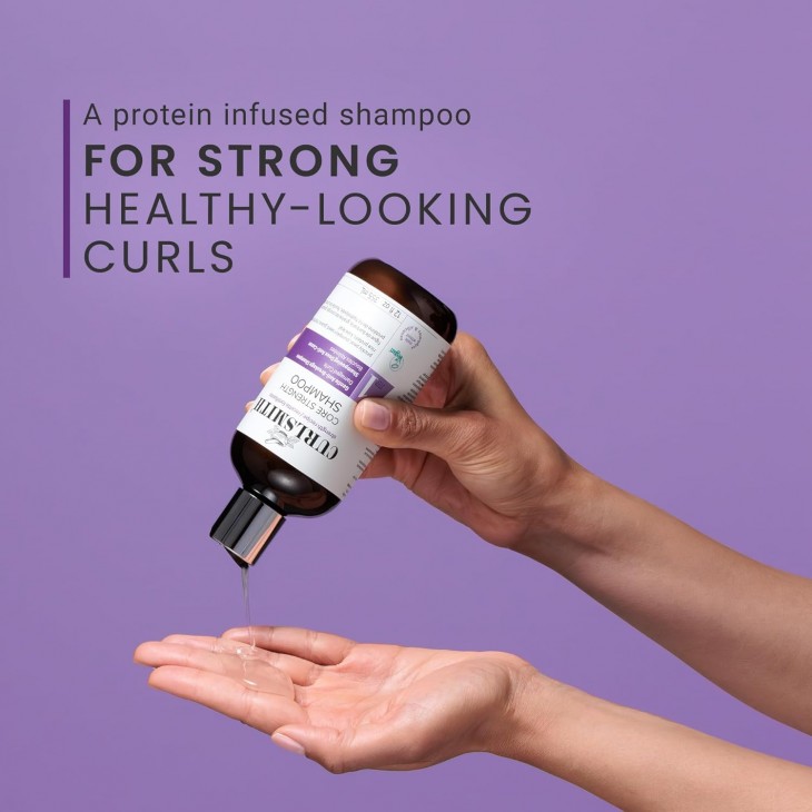 Șampon Curlsmith Core Strength, cu proteine, pentru utilizare frecventă, îngrijire delicată și fortifiere păr creț și ondulat, 355 ml