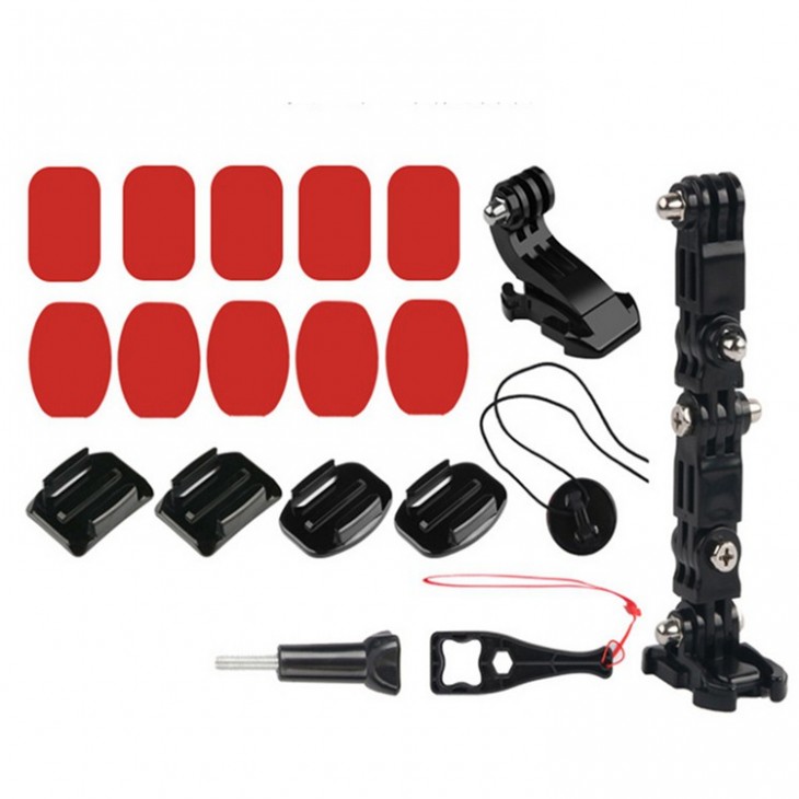 Set articulatie pentru montare la casca de ski si snowboard a camerelor de actiune GoPro Hero, SJCAM, Xiaomi Yi, DJI Osmo Action