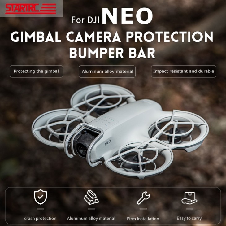 Bara de protectie, STARTRC, compatibila DJI Neo, montare frontala, aluminiu