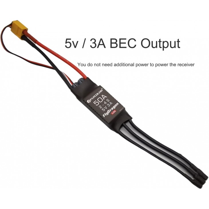 Motor EDF electric ducted fan, Flycolor Miuzei, diametru 64 mm, Brushless 3500KV, 11 Pale rotor, ESC 50A integrat (2–4S), testat, echilibrat fabrica, masa maxima decolare 700-1100g