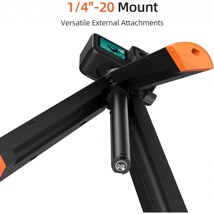 Selfie stick plutitor cu maner, TELESIN S1-TSS-02, multifunctional, compatibil cu GoPro Hero 13, 12, 11, 10, 9, 8, DJI Osmo Action 5 Pro, 4, 3, Insta360 Ace Pro 2