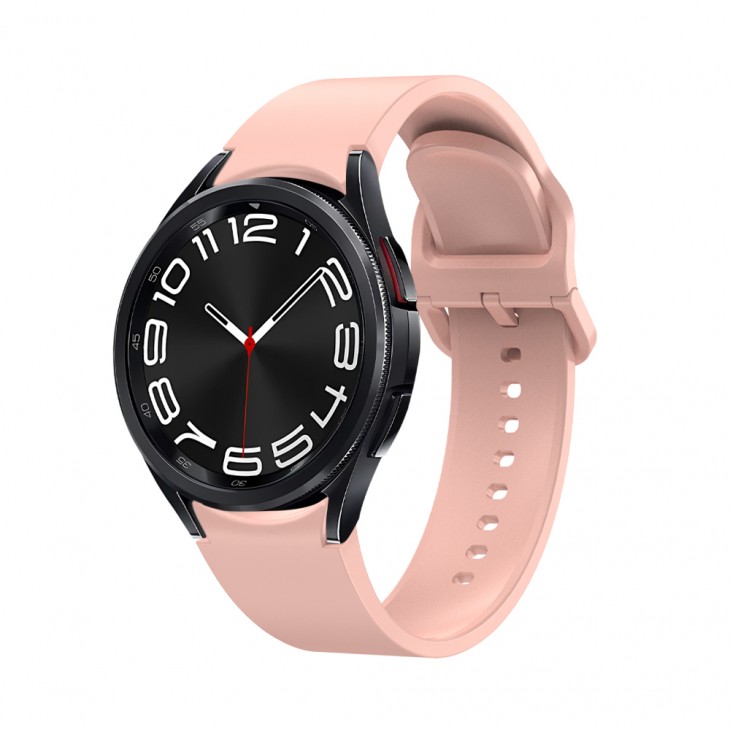 Curea din silicon 20 mm, marca THD, pentru Galaxy Watch6/Classic, Galaxy Watch5/Pro, culoarea roz