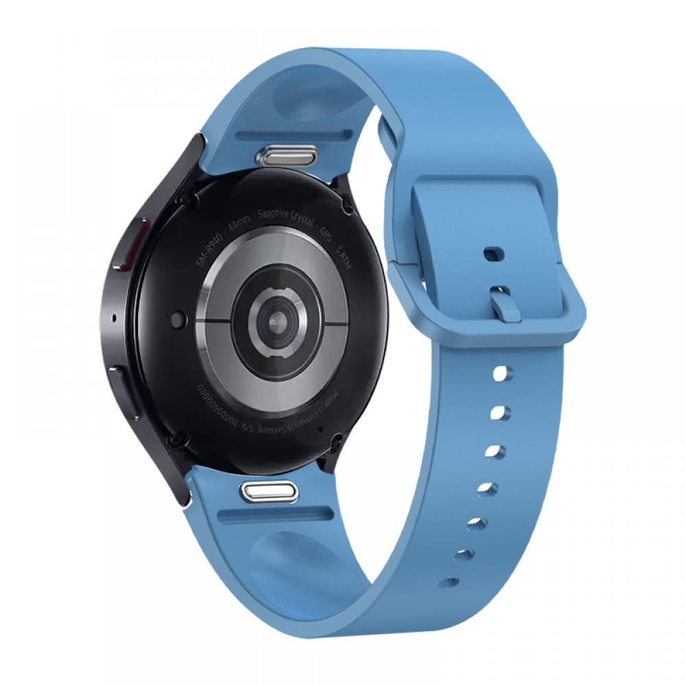 Curea din silicon 20 mm, marca THD, pentru Galaxy Watch6/Classic, Galaxy Watch5/Pro, culoarea albastru