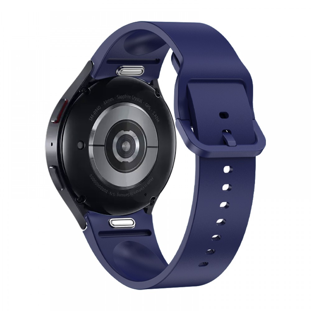 Curea din silicon 20 mm, marca THD, pentru Galaxy Watch6/Classic, Galaxy Watch5/Pro, culoarea albastru inchis