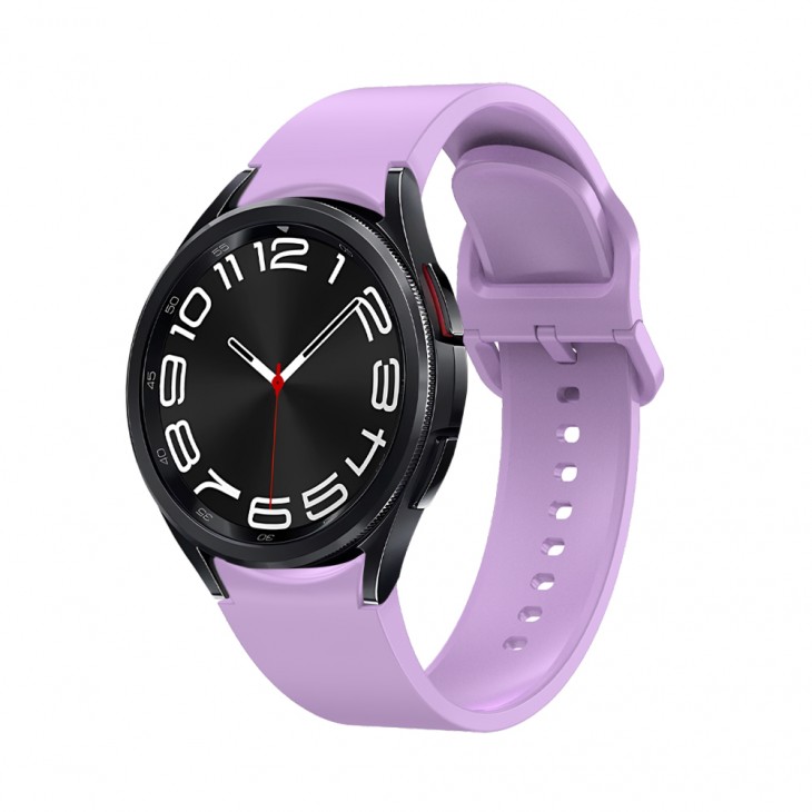 Curea din silicon 20 mm, marca THD, pentru Galaxy Watch6/Classic, Galaxy Watch5/Pro, culoarea mov