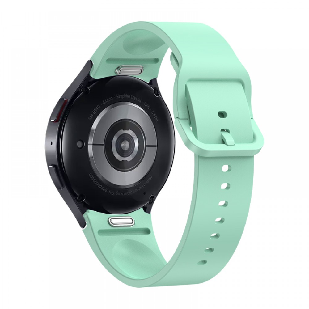 Curea din silicon 20 mm, marca THD, pentru Galaxy Watch6/Classic, Galaxy Watch5/Pro, culoarea verde deschis