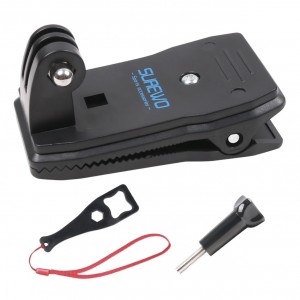 Prindere tip clips marca Surewo pentru curea rucsac destinata camerelor GoPro Hero 13,12,11,10,9,8,7,6, Session, DJI Osmo Action si alte modele