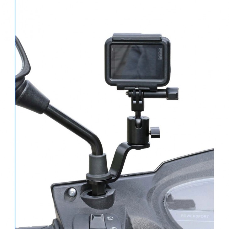 Sistem marca Surewo pentru montarea la oglinda motocicletei a camerelor GoPro 13,12,11,10,9,8,7,6, DJI Osmo Action si similare