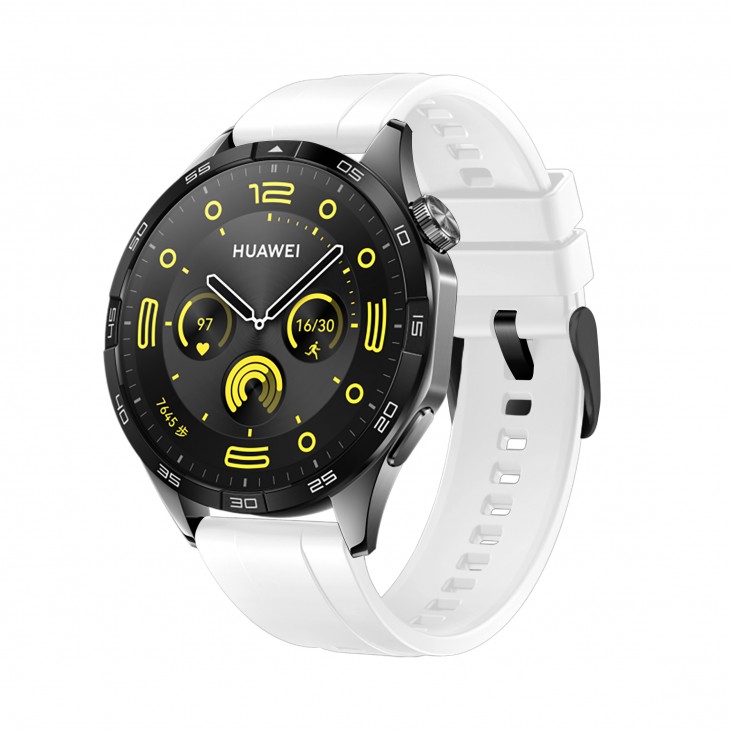 Curea Bratara THD pentru Huawei Watch GT4 46 mm, Huawei Watch GT3 Pro, Huawei Watch GT3 46 mm,alba