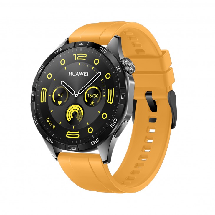 Curea Bratara THD pentru Huawei Watch GT4 46 mm, Huawei Watch GT3 Pro, Huawei Watch GT3 46 mm,galbena