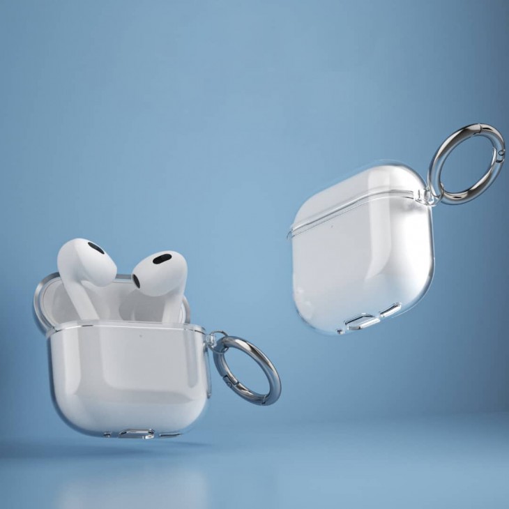 Husa protectie casti wireless, THD, compatibila Apple Airpods 4 si Apple Airpods 4 Active Noise Cancellation, transparenta