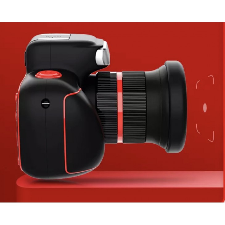 Camera foto digitala pentru copii, THD Pixels D6PRO, aspect DSLR, rezolutie foto 18 megapixeli, video FullHD, focalizare automata, neagra