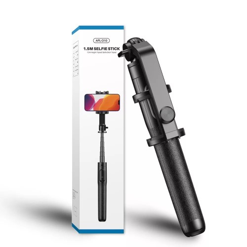 Selfie Stick 3 in 1 Apexel APL-D10, telecomanda Bluetooth, lungime 1.5 metri