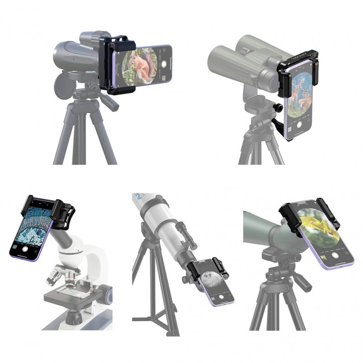 Clips Apexel APL-F002, atasare binoclu, telescop, monoclu la telefonul mobil iPhone 16,15,14,13,12, Samsung S24, Pixel 9
