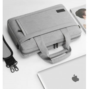 Geanta laptop TAIKESEN, material textil Oxford, 2 compartimente, compatibila cu Apple Macbook Pro (M2) 13.3 inch si Apple Macbook Pro (M2) 14.2 inch, culoarea gri