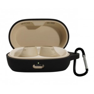 Husa pentru protectia castilor stereo wireless Jabra Elite 7 Active, culoarea neagra, cu carlig prindere