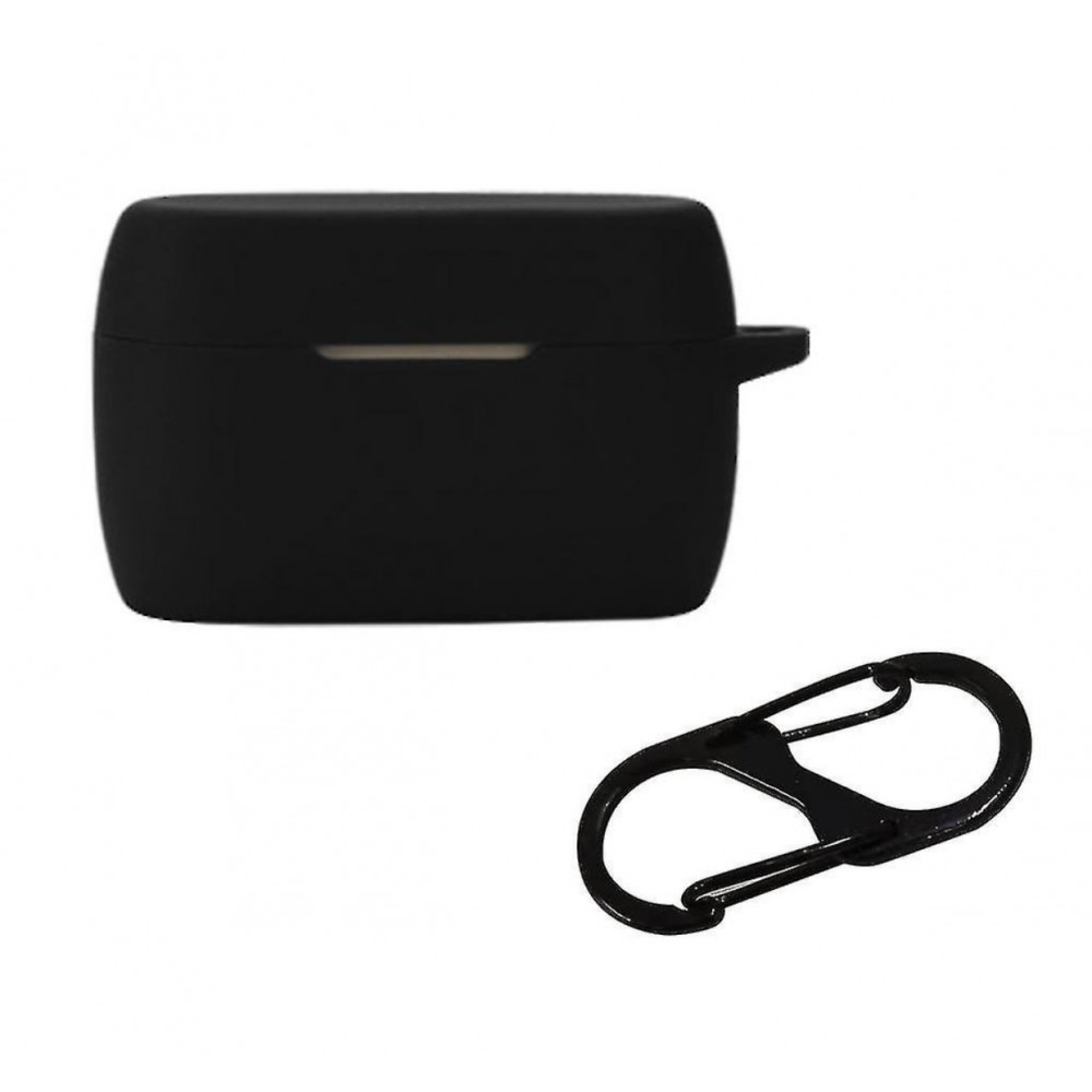 Husa pentru protectia castilor stereo bluetooth Jabra Elite 5, culoarea neagra, cu carlig prindere