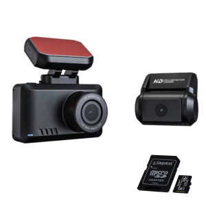 Camera auto ultracompacta THD EGO S16, rezolutie 4K, senzor Sony IMX335, Night Vision, GPS, modul camera spate 1080p, card micro SD 128 Gb, monitorizare 24 ore