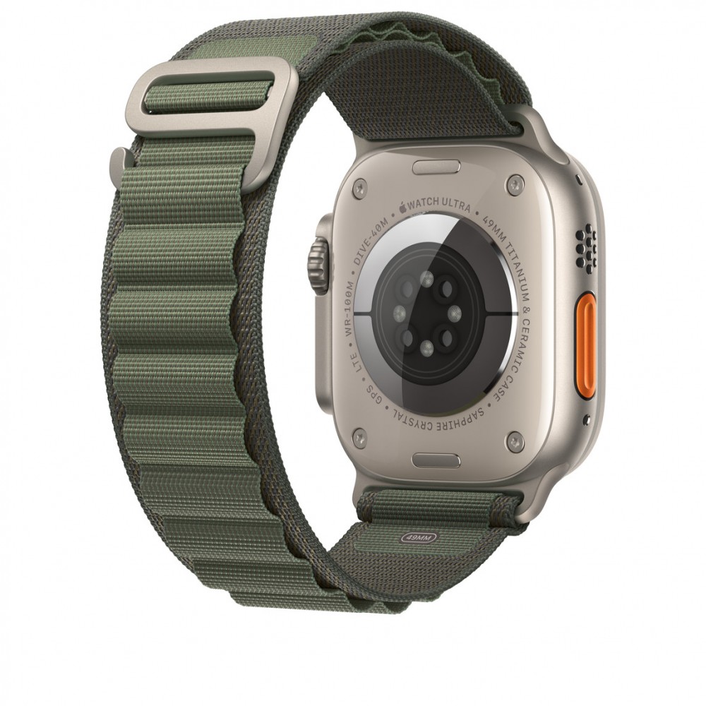 Curea THD Alpine Loop, compatibila cu Apple Watch Ultra 49 mm/Apple Watch 42/44/45 mm, marime universala, culoarea verde