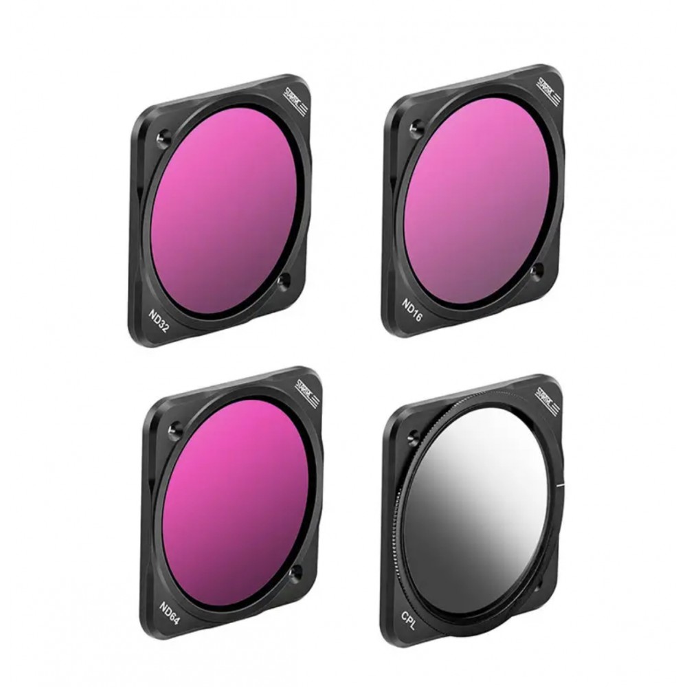 Set profesional 4 filtre magnetice marca STARTRC pentru camera DJI Action 2, CPL, ND16, ND32, ND64