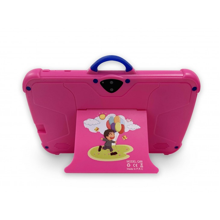 Tableta copii AOGO K4, ecran 7″ IPS, 32GB, 2GB RAM, WiFi, Android 10, control parental, jocuri si activitati educative, roz