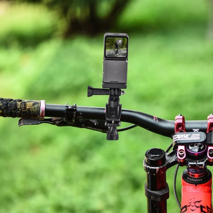 Suport STARTRC pentru camera DJI Action 2, fixare ghidon, aluminiu