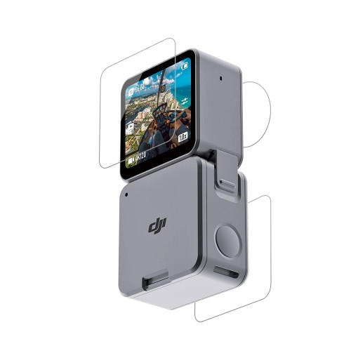 Set sticla protectie display si lentila Telesin, pentru camera DJI Action 2, pachet dublu