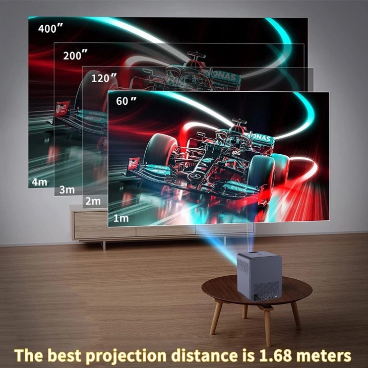 Videoproiector Topleo i96 T3, Android 9.0, certificare Google, Chromecast incorporat, Full HD, WiFi, bluetooth, 150 ANSI