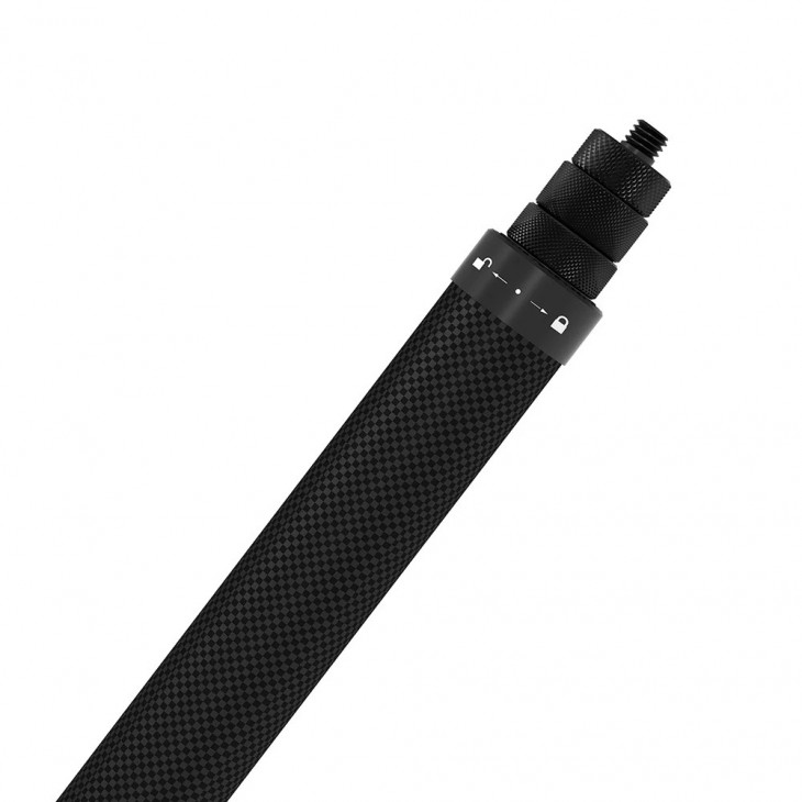 Selfie stick Telesin, compatibil cu GoPro Hero, Insta360 One RS, Osmo Action, invizibil, material carbon, lungime 1.16 m