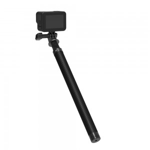 Selfie stick Telesin, compatibil cu GoPro Hero, Insta360 One RS, Osmo Action, invizibil, material carbon, lungime 1.16 m