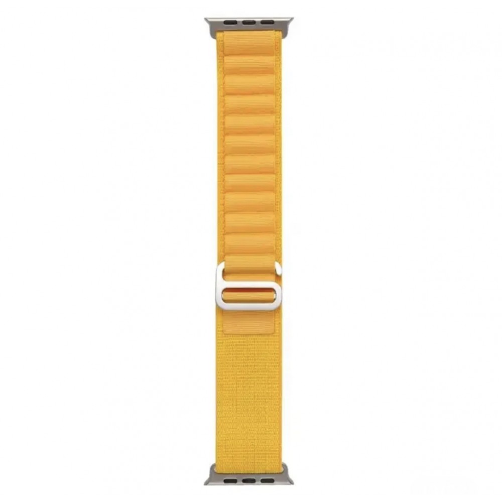 Curea THD Alpine Loop, compatibila cu Apple Watch Ultra2 49 mm, Apple Watch 45 mm seria 9, Apple Watch SE 44 mm, marime universala, culoarea galben