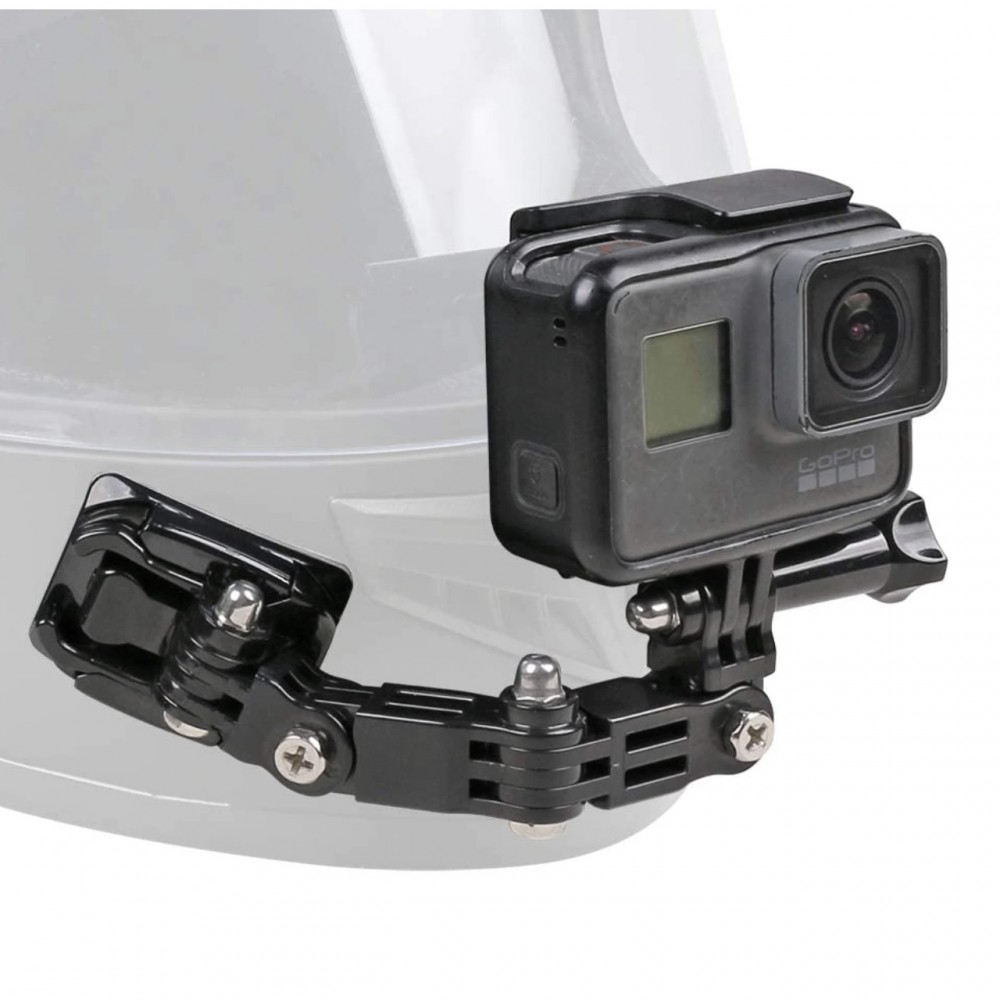 Set marca Surewo de montaj a camerei GoPro Hero 13,12,11,10,9,8,7,6 la casca motocicleta, culoarea negru