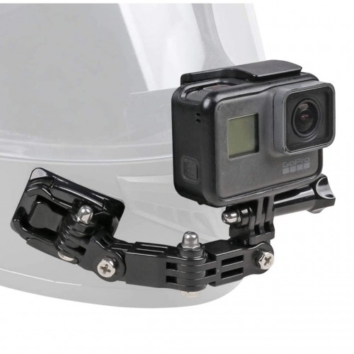 Set marca Surewo de montaj a camerei GoPro Hero 13,12,11,10,9,8,7,6 la casca motocicleta, culoarea negru