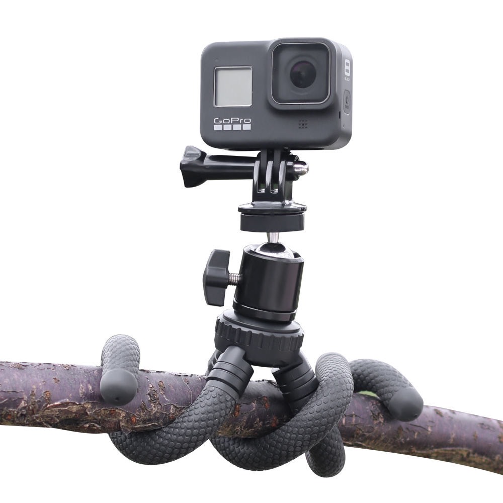 Trepied flexibil marca Surewo cu cap rotativ pentru camera sport GoPro, DSLR, camera mirrorless