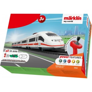 Set de pornire tren electric Märklin My World Ice High Speed, tren de mare viteză cu telecomandă, 63 cm, 3+