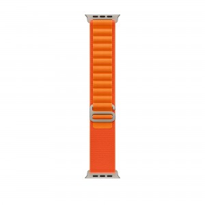 Curea THD Alpine Loop, compatibila Apple Watch Ultra2 49 mm, Apple Watch 45 mm seria 9, Apple Watch SE 44 mm, marime universala, culoarea portocaliu