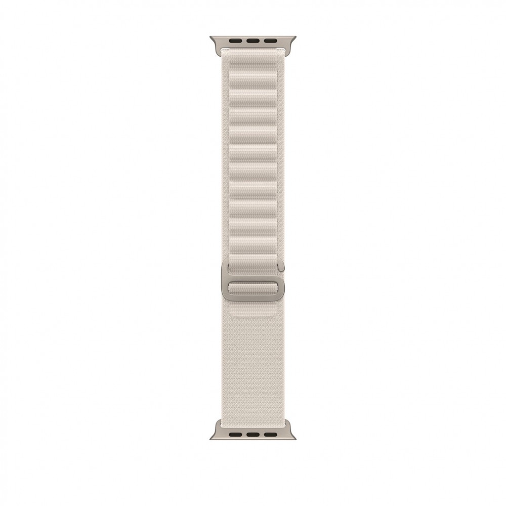 Curea THD Alpine Loop, compatibila Apple Watch Ultra2 49 mm, Apple Watch 45 mm seria 9, Apple Watch SE 44 mm, marime universala, culoarea alba