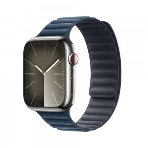 Curea smartwatch magnetica, THD, compatibila Apple Watch 46 mm seria 10, marime universala, albastru inchis