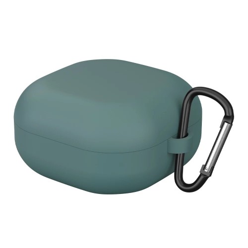 Husa THD pentru protectia castilor Samsung Galaxy Buds2 Pro, culoarea verde midnight, cu carlig de prindere
