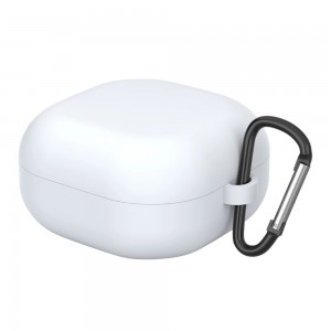 Husa THD pentru protectia castilor Samsung Galaxy Buds2 Pro, culoarea alba, cu carlig de prindere