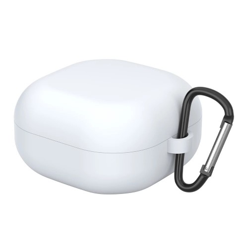 Husa THD pentru protectia castilor Samsung Galaxy Buds2 Pro, culoarea alba, cu carlig de prindere