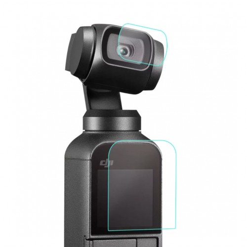 Set sticle de protectie marca Surewo pentru display-ul si lentila camerei DJI Osmo Pocket 2