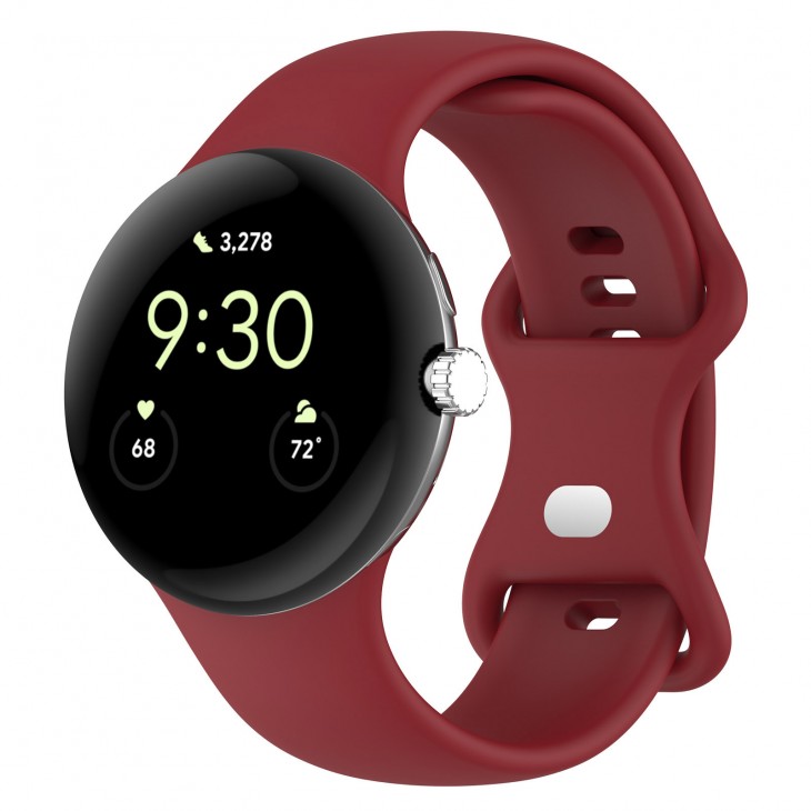 Curea Bratara THD pentru Google Pixel Watch3 41 mm, marimea S/M, visiniu