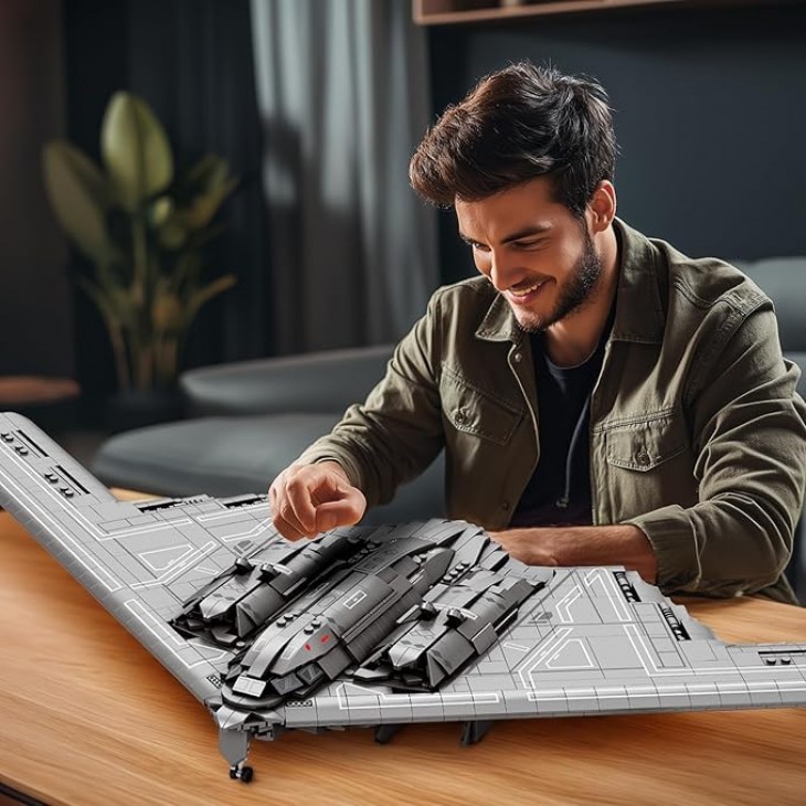 Set construcție bombardier militar Reobrix B-2 Stealth, avion de luptă pentru colecție, 33038, 14+
