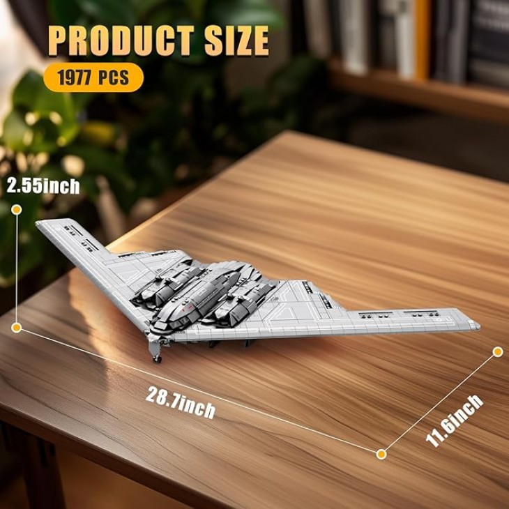 Set construcție bombardier militar Reobrix B-2 Stealth, avion de luptă pentru colecție, 33038, 14+