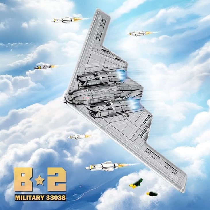 Set construcție bombardier militar Reobrix B-2 Stealth, avion de luptă pentru colecție, 33038, 14+